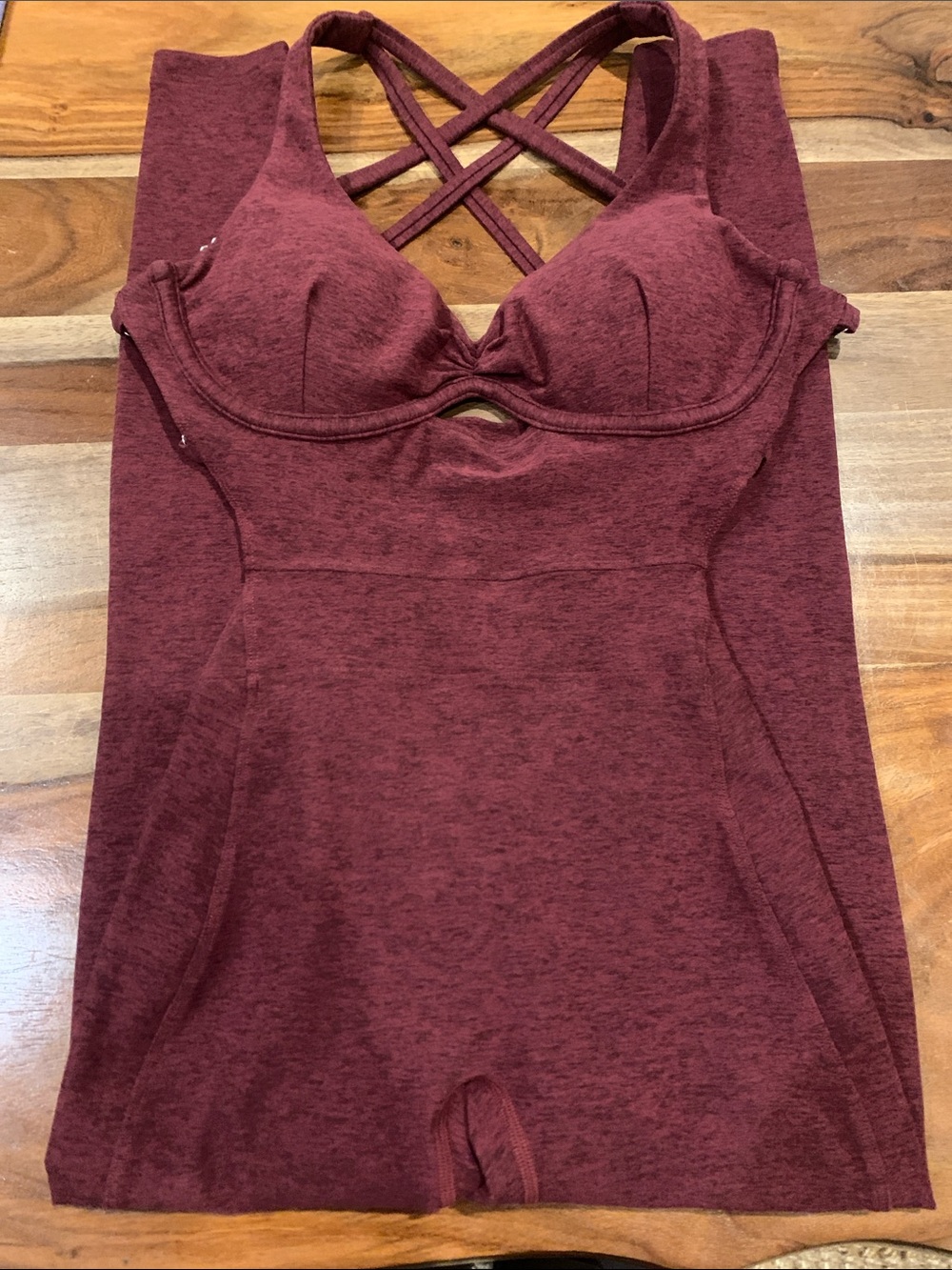 Bombshell Sportswear Burgundy Jumpsuit